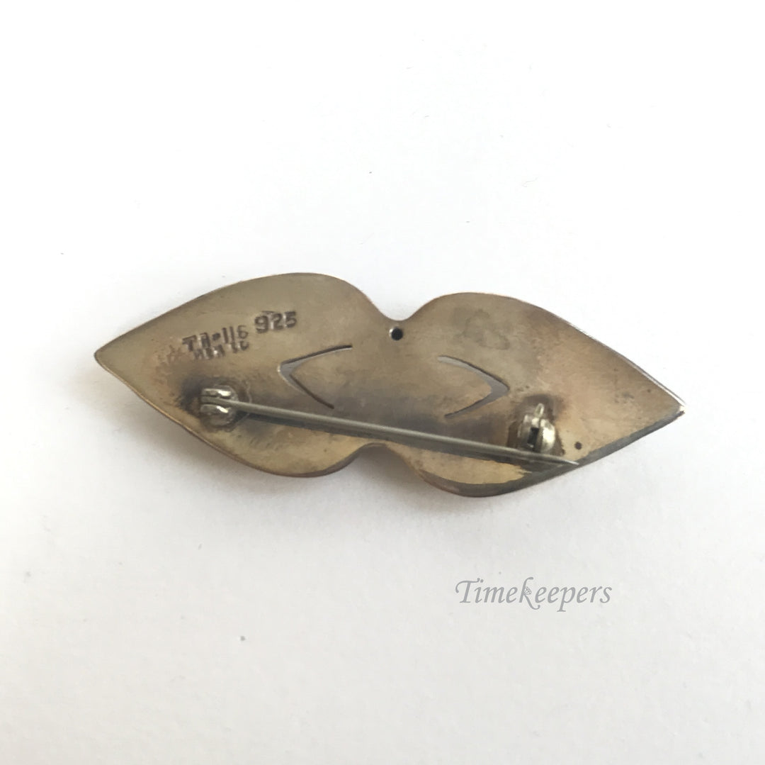 e225 Vintage Original Sterling Silver Brooch Pin