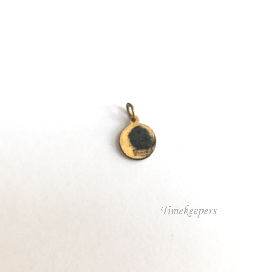 e239 Vintage Sterling Silver Religious Watch Charm Pendant