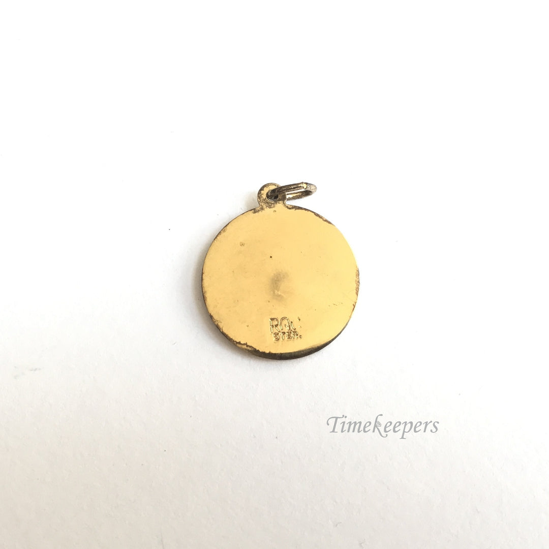 e252 Vintage Gold Filled Sterling Silver Graduation Charm Pendant