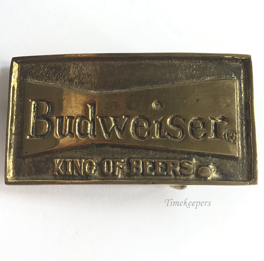 e276 Vintage Original Solid Brass Budweiser Belt Buckle