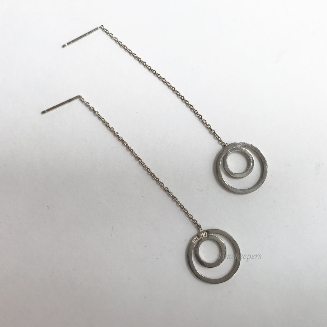 e334 Vintage Elegant Dangling Circles Post Earrings