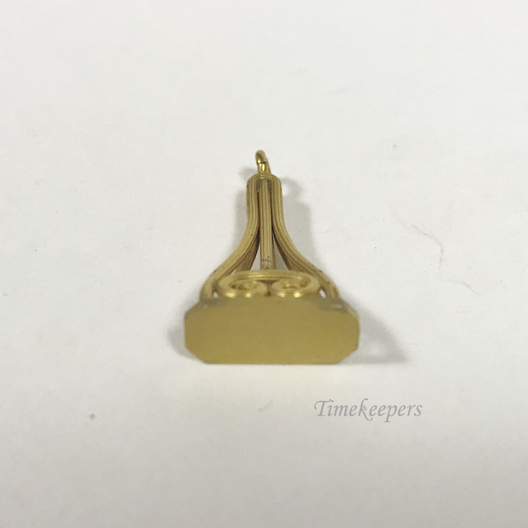 e474 Vintage Gold Filled Filigree Charm Pendant