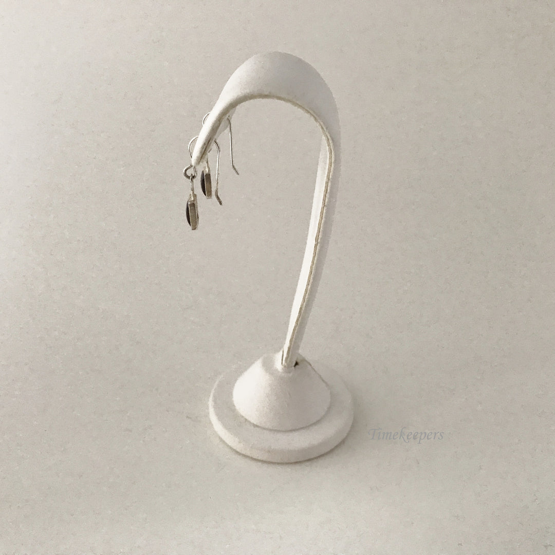 e488 Vintage Elegant Sterling Silver Earrings Chain Pendant Necklace 3pc Set