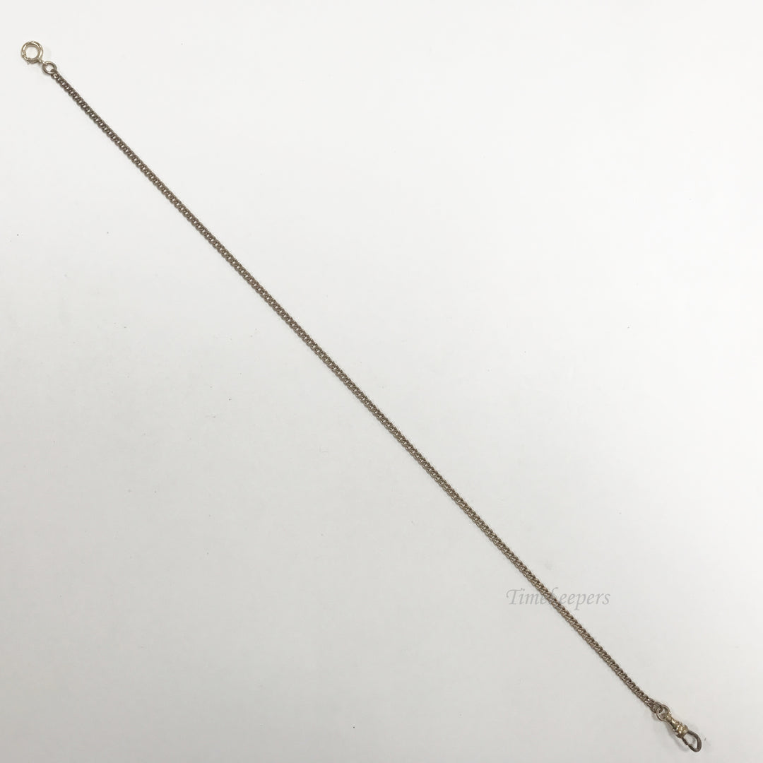 e522 Antique Gold Filled Vest Pocket Watch Chain Gold Tone 14"