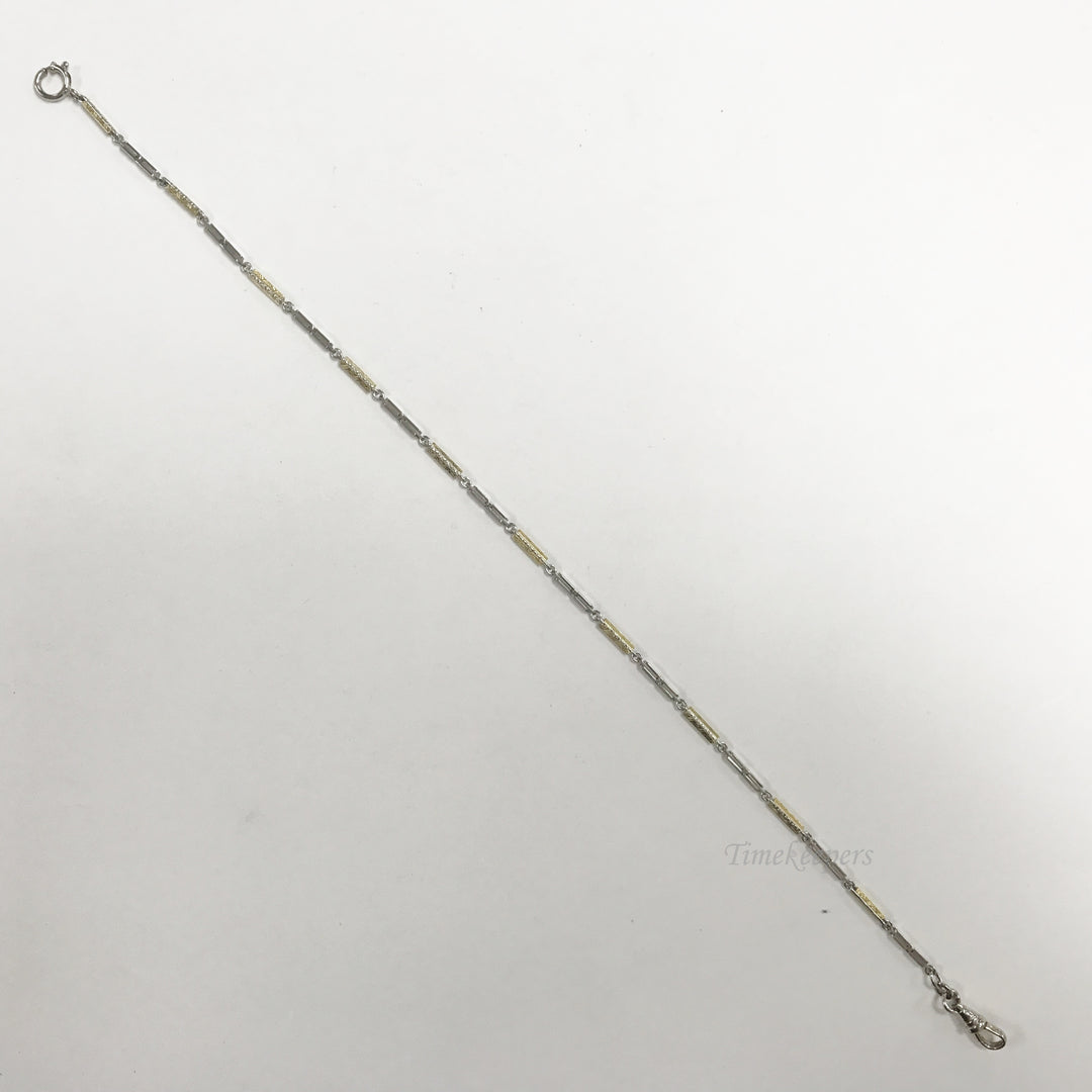 e547 Antique Gold Filled Vest Pocket Watch Two-Tone Link Chain