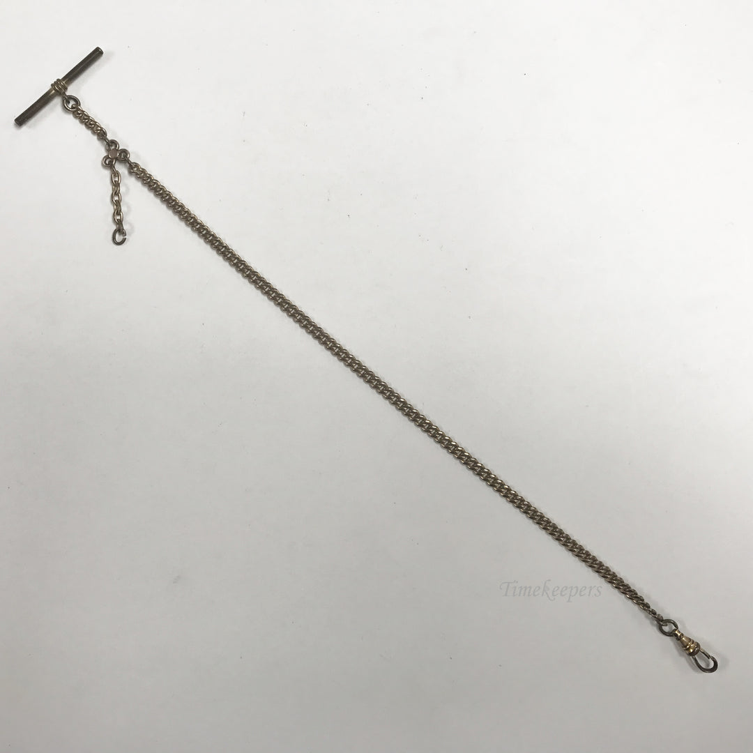 e548 Antique Gold Filled Vest Pocket Watch Round Link Chain