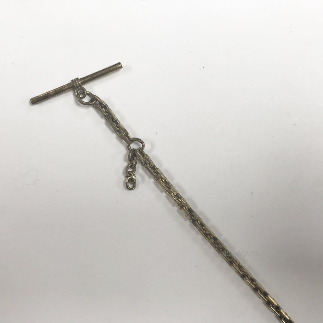 e556 Antique Gold Filled Vest Pocket Watch Box Link Chain