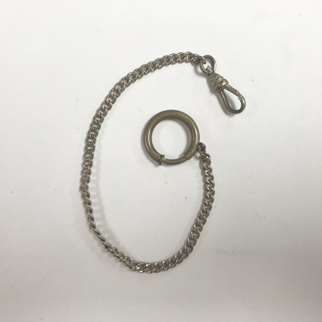 e559 Antique Gold Filled Vest Pocket Watch Round Link Chain