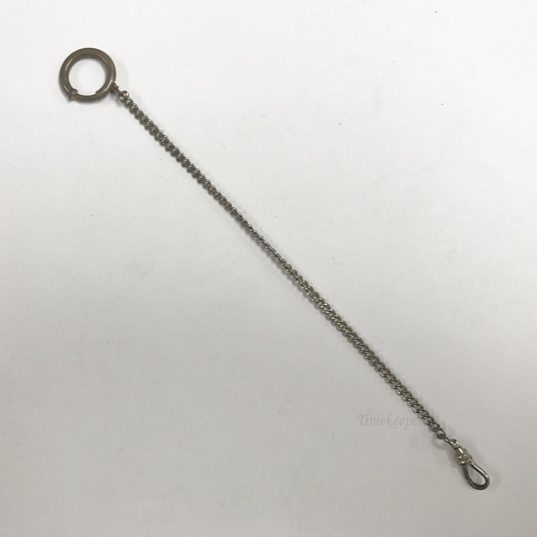 e559 Antique Gold Filled Vest Pocket Watch Round Link Chain