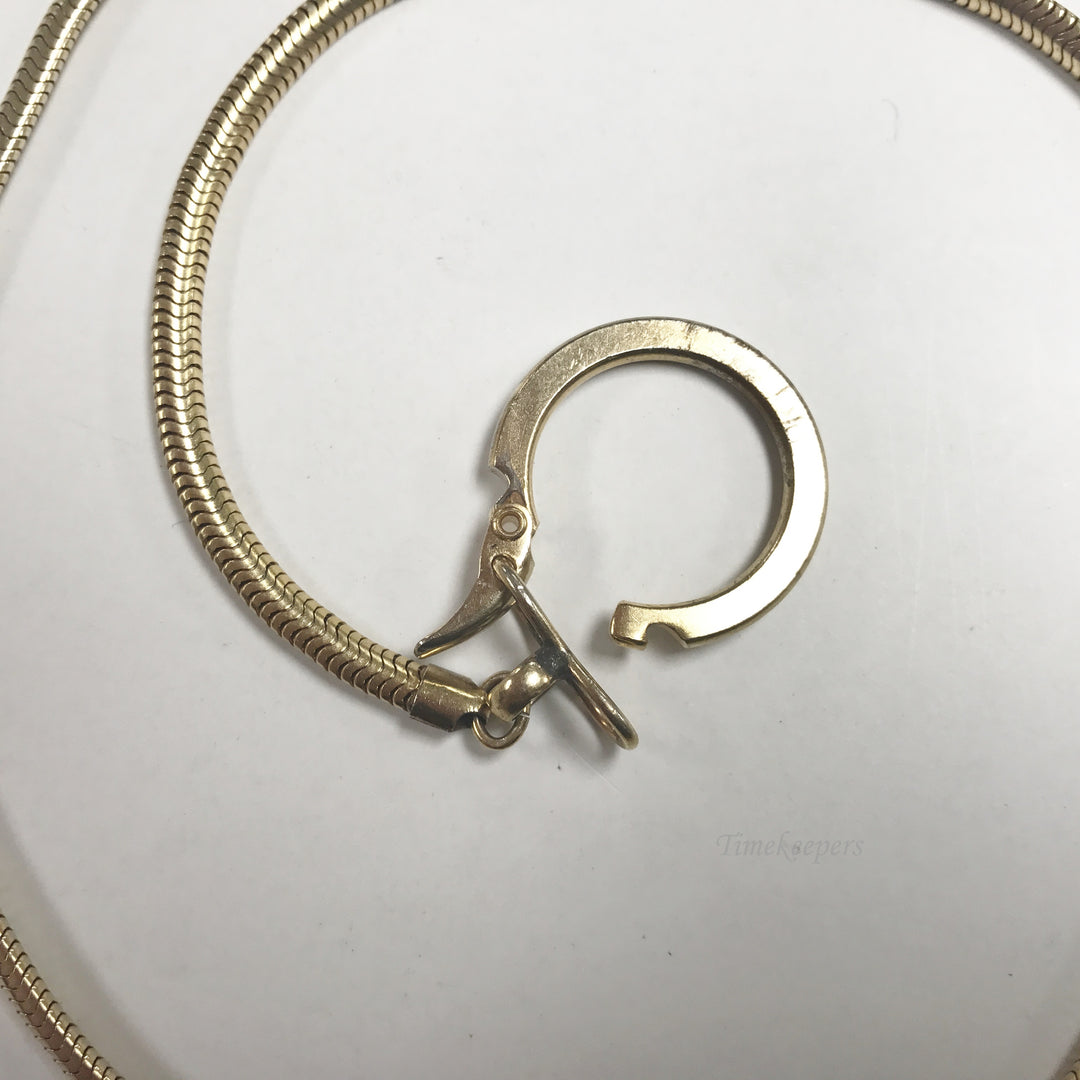 e598 Antique Gold Filled Vest Pocket Watch Chain & Universal Clasp