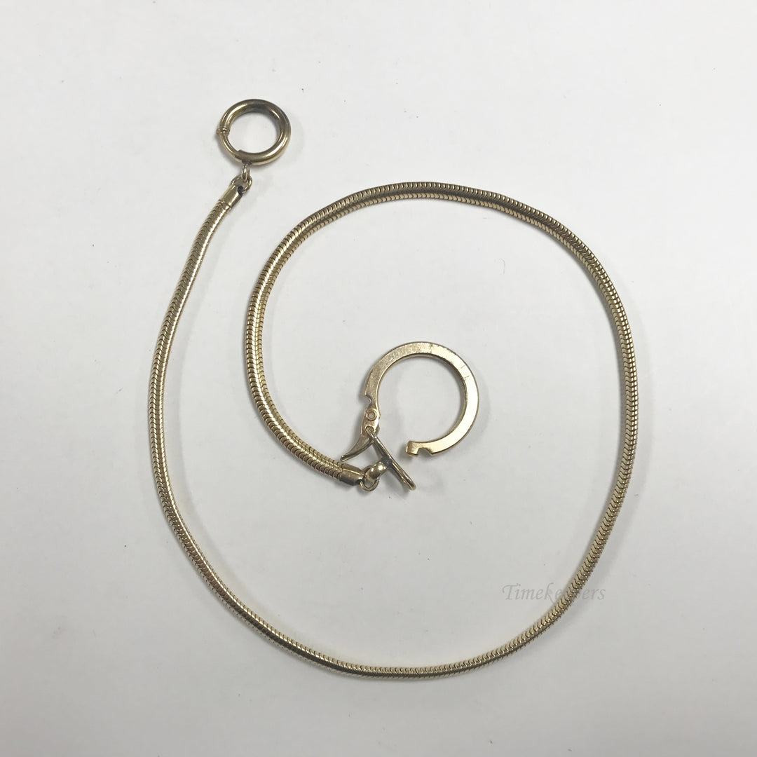 e598 Antique Gold Filled Vest Pocket Watch Chain & Universal Clasp