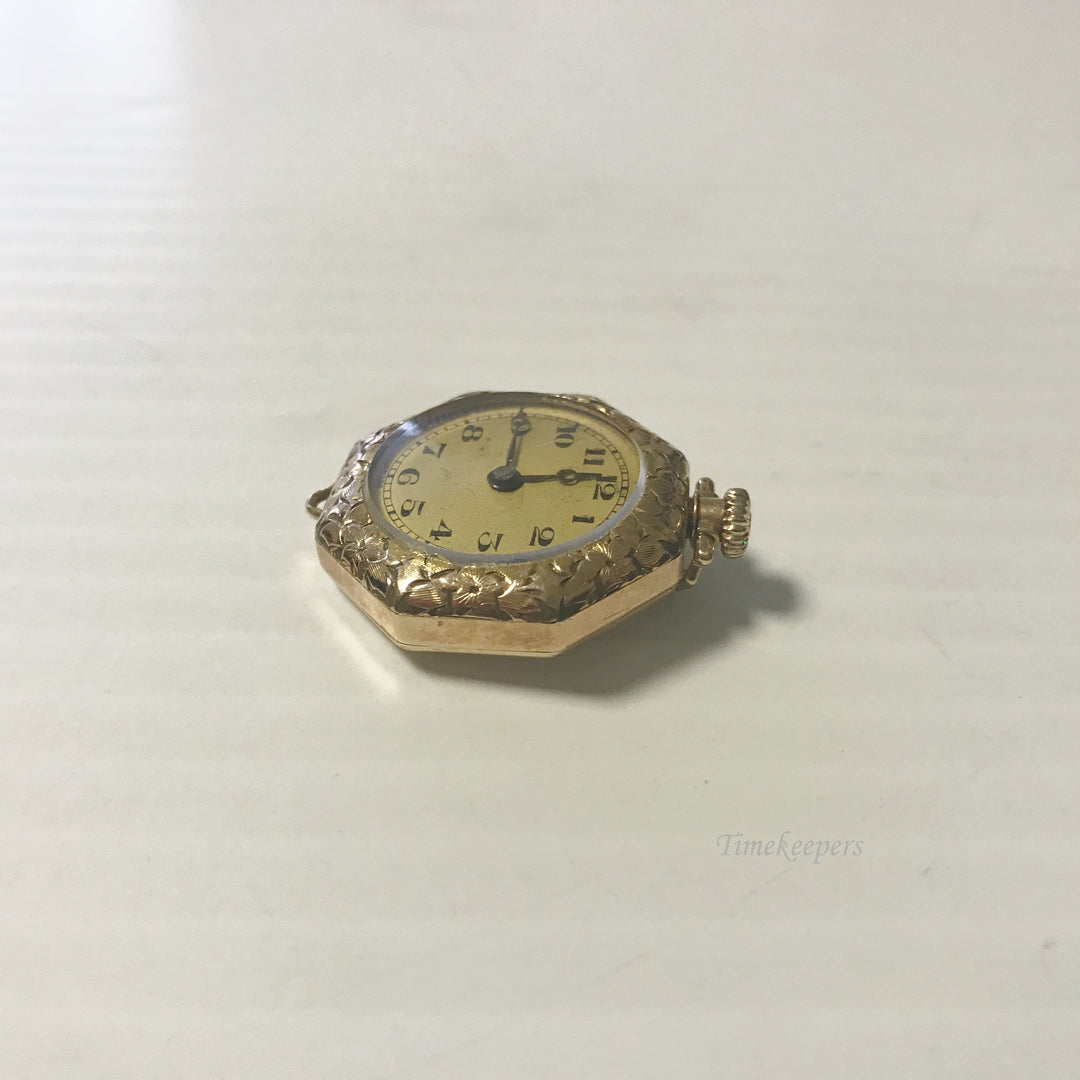 e600 Vintage GF Gold Tone Mechanical Pocket Swiss Pendant Watch