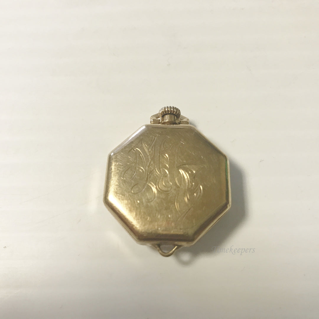 e600 Vintage GF Gold Tone Mechanical Pocket Swiss Pendant Watch