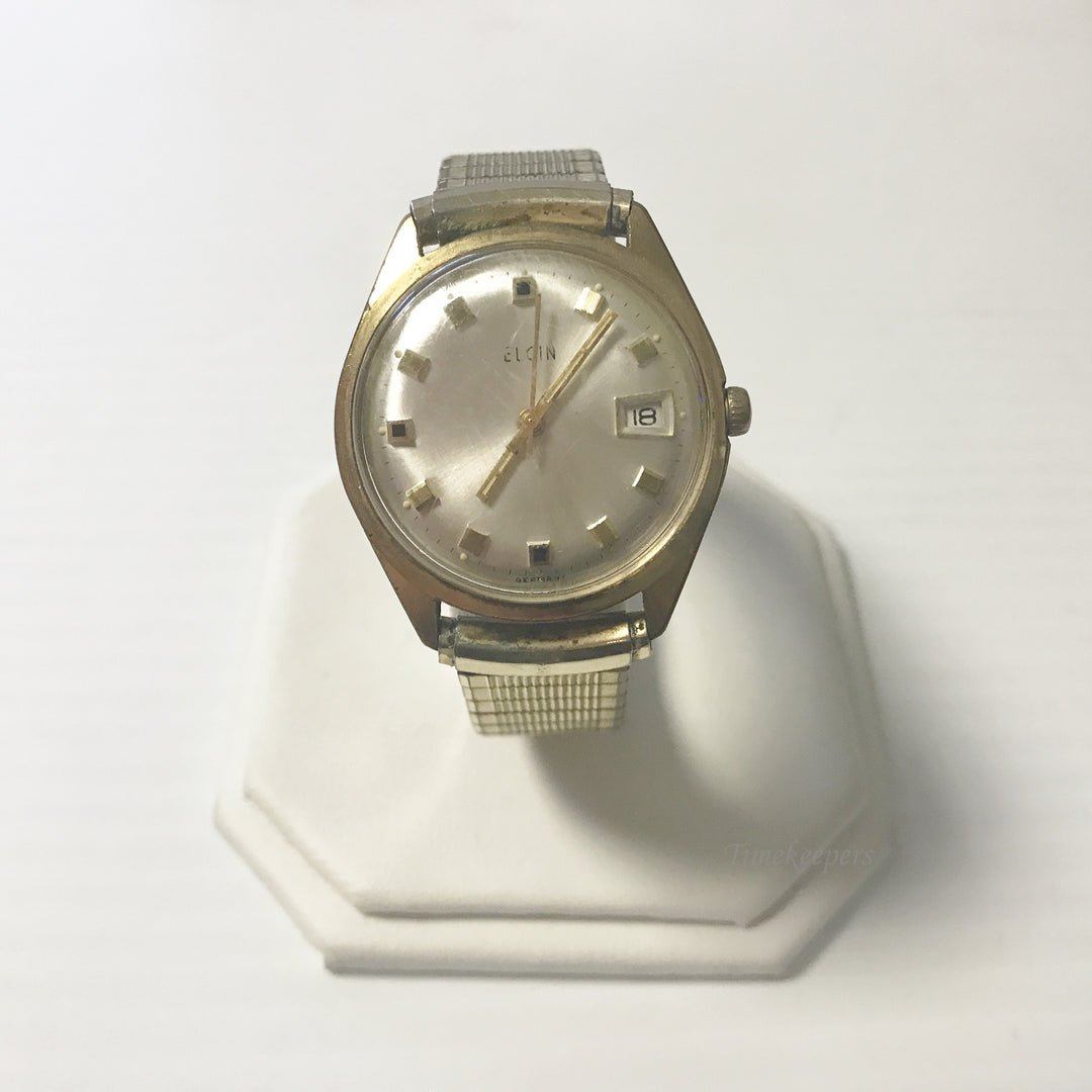 e606 Vintage Elgin Germany Stainless Steel Men's Wrist Watch