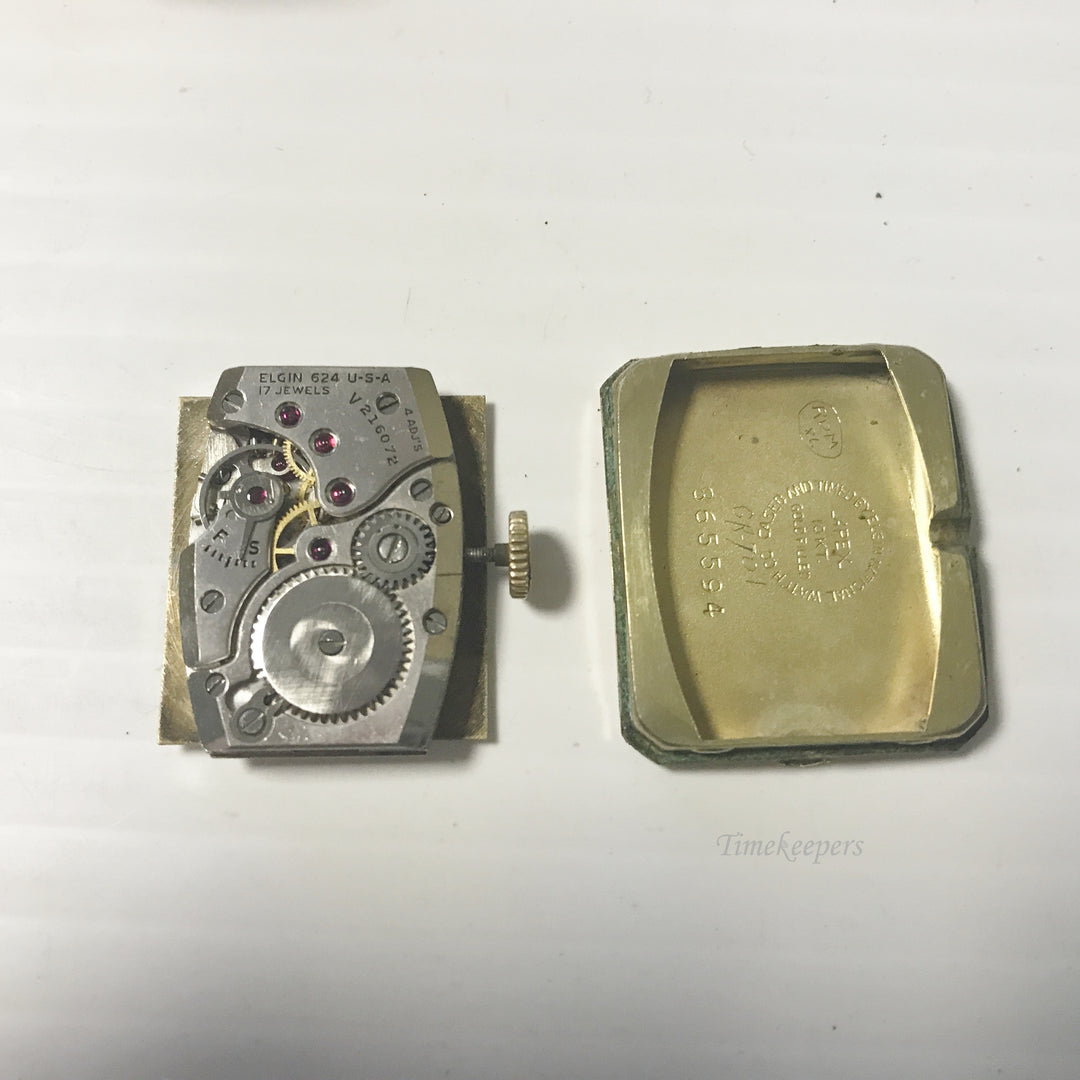 e608 Vintage Elgin De Luxe Gold Tone Hand-Winding 17J Men's Wrist Watch