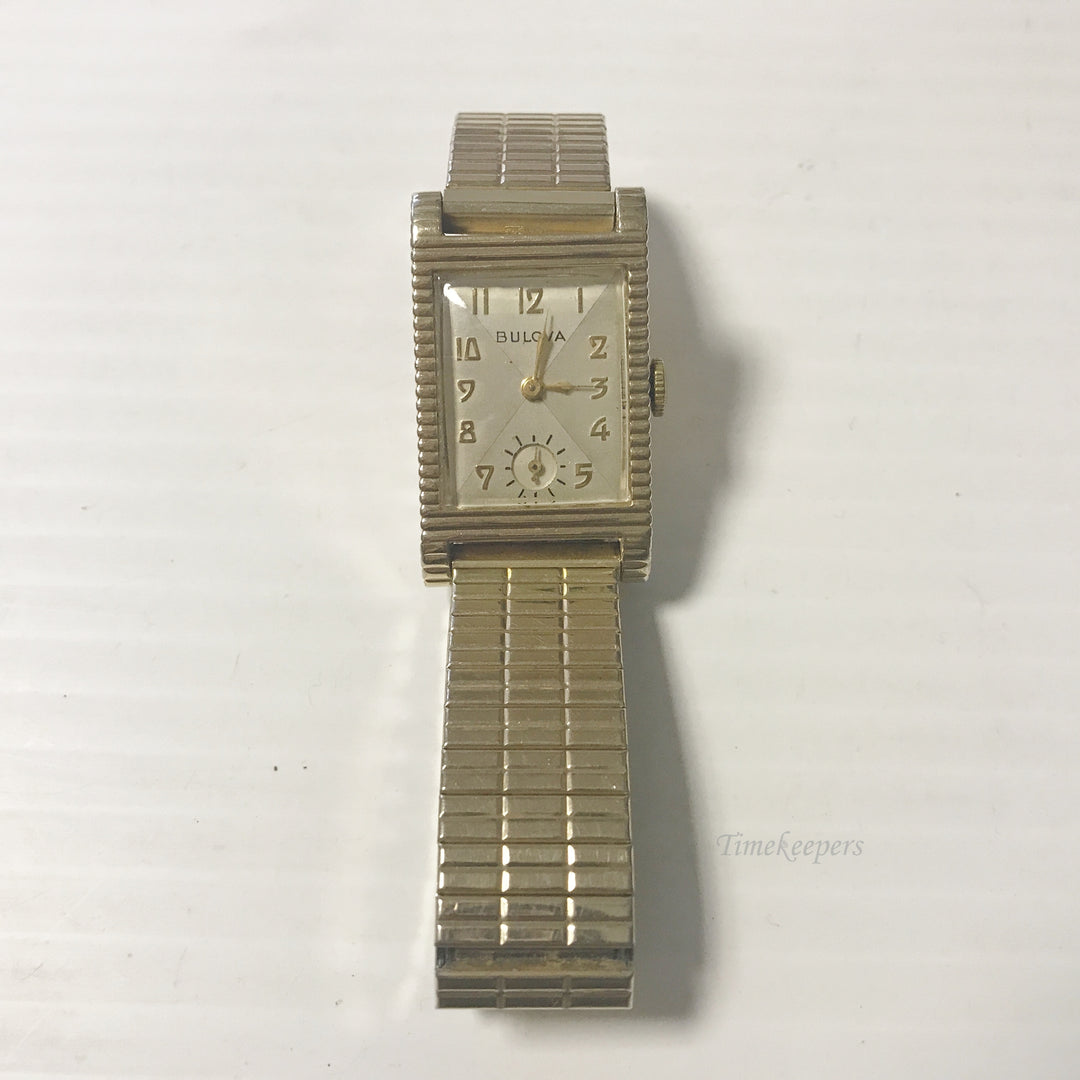 e612 Vintage Bulova USA Gold Tone 21J Hand-Winding Wrist Watch