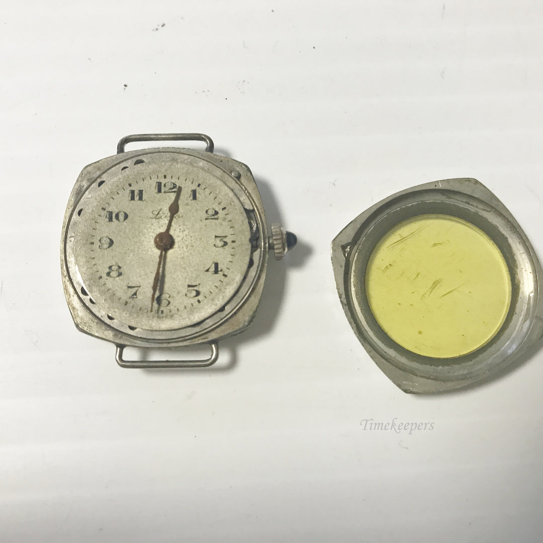 e614 Vintage Silver Tone Hand-Winding Canvas Band Lady's Wrist Watch