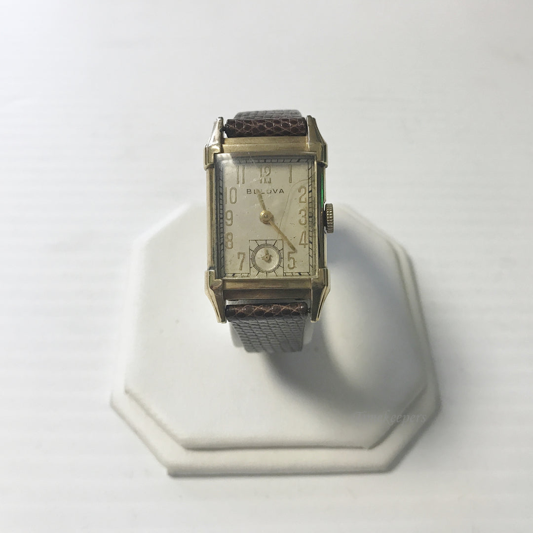 e628 Authentic Bulova 10K Gold Filled Mechanical Men's Wrist Watch