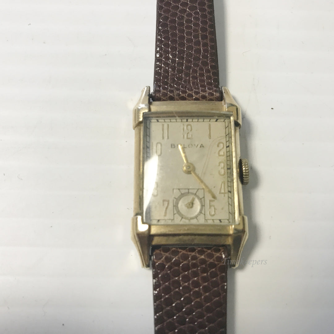 e628 Authentic Bulova 10K Gold Filled Mechanical Men's Wrist Watch