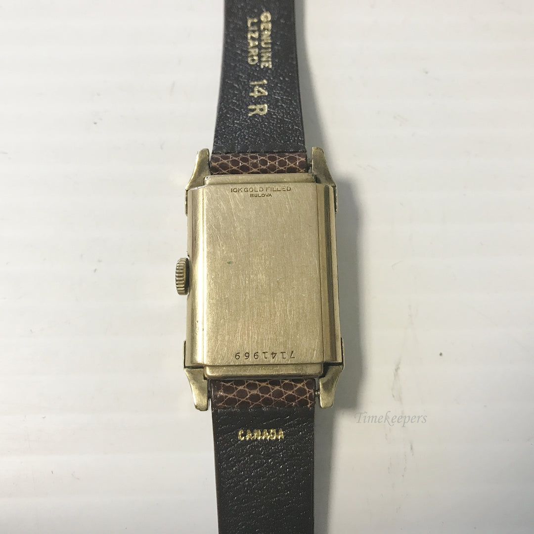 e628 Authentic Bulova 10K Gold Filled Mechanical Men's Wrist Watch