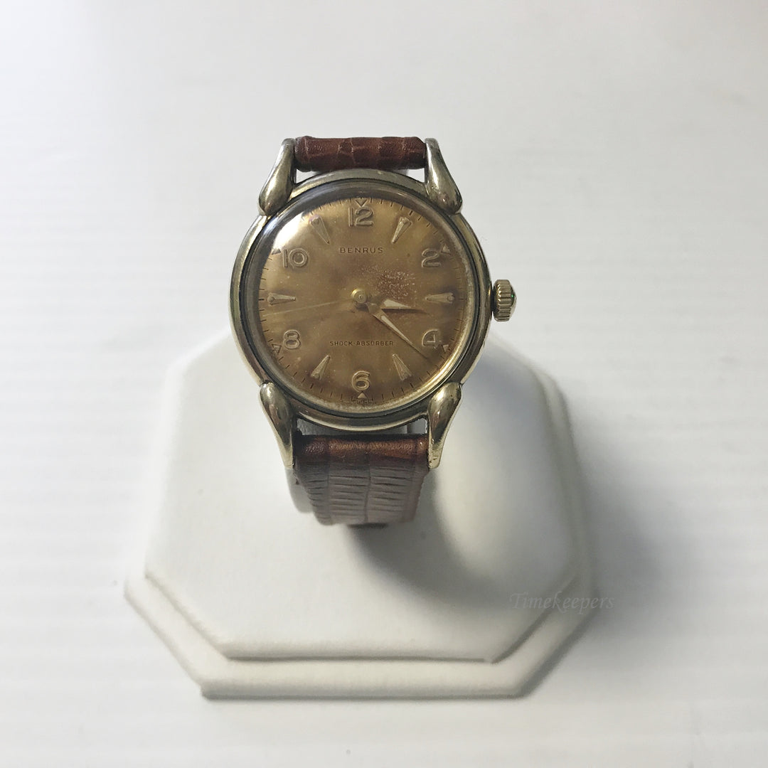 e637 Vintage Benrus 10K RGP Waterproof Stainless Steel Men's Wrist Watch