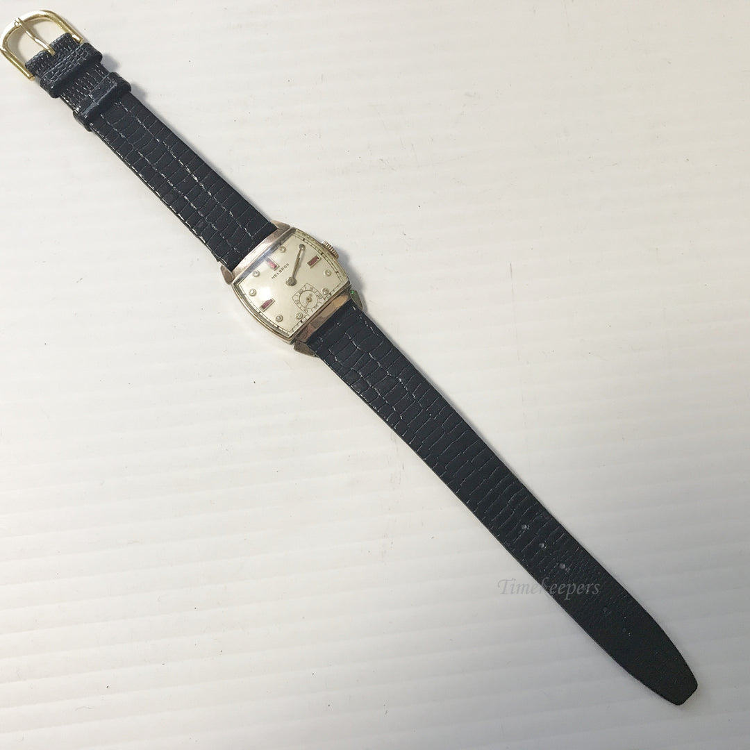 e639 Vintage Helbros Swiss Men's Wrist Watch 10K RGP Stainless Back