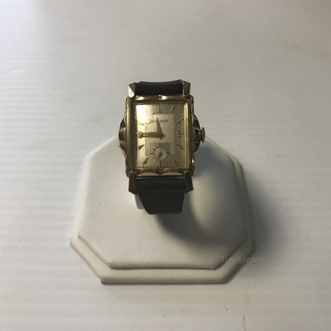 e653 Vintage Bulova Mechanical 10K RGP Stainless Men's Wrist Watch