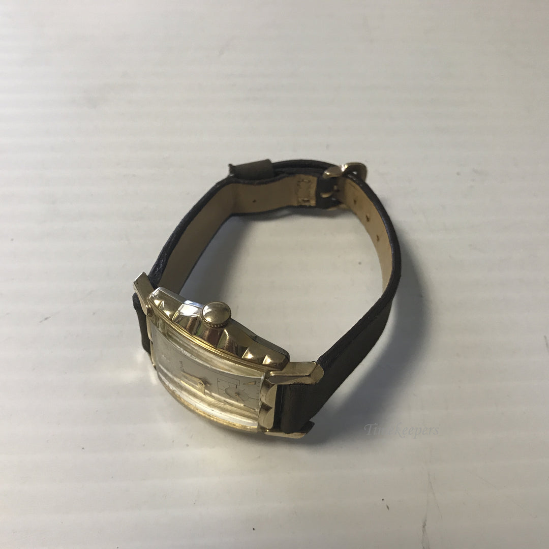 e653 Vintage Bulova Mechanical 10K RGP Stainless Men's Wrist Watch