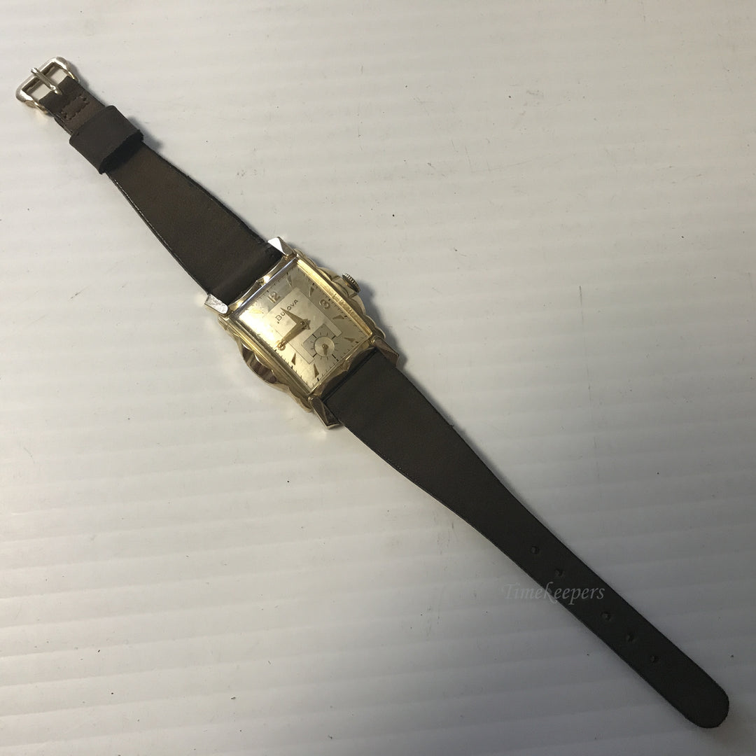 e653 Vintage Bulova Mechanical 10K RGP Stainless Men's Wrist Watch