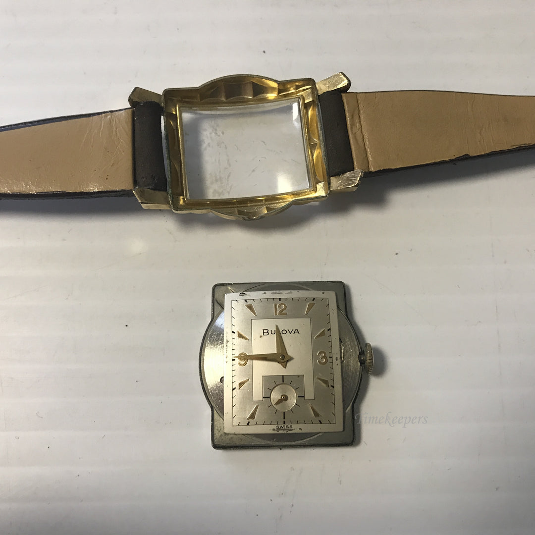 e653 Vintage Bulova Mechanical 10K RGP Stainless Men's Wrist Watch