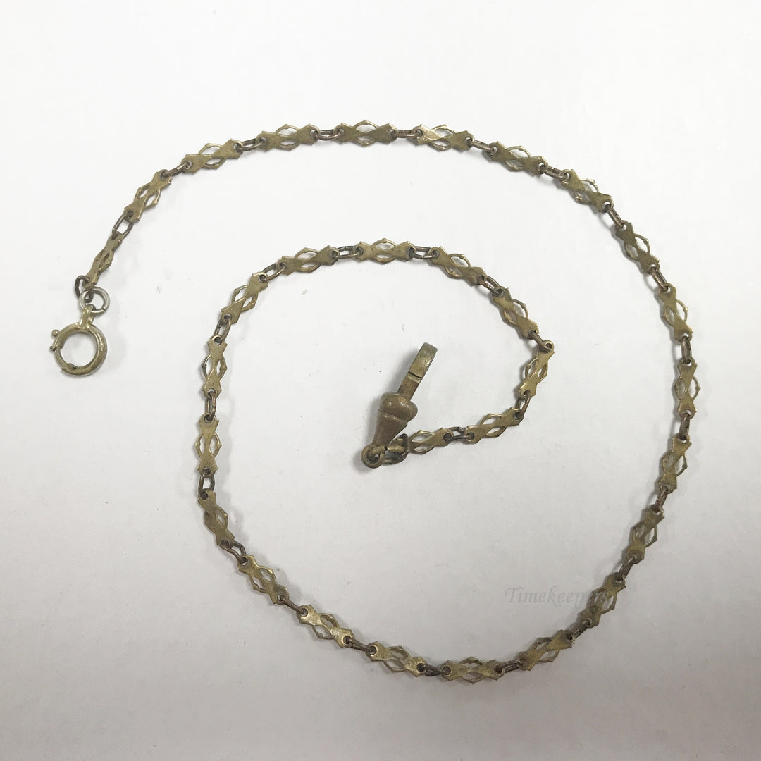 e682 Antique Gold Filled Vest Pocket Watch Rare Link Chain Gold Tone 13"