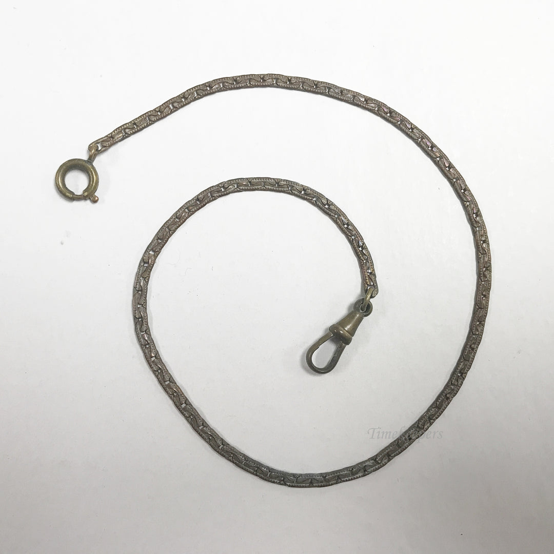 e685 Antique Vintage Gold Filled Vest Pocket Watch Link Chain Gold Tone 13"