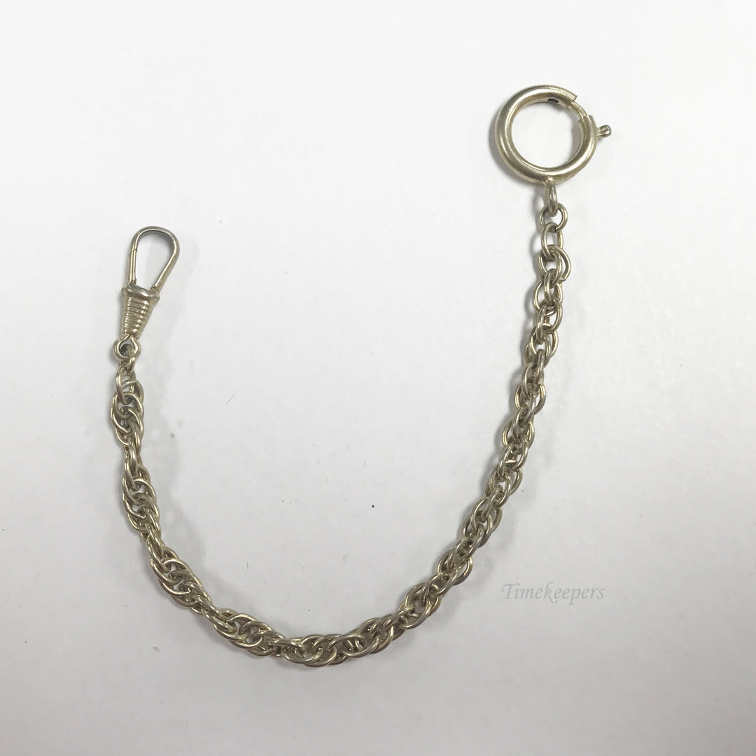 e696 Vintage Gold Filled Vest Pocket Watch Chain Gold Tone 7"