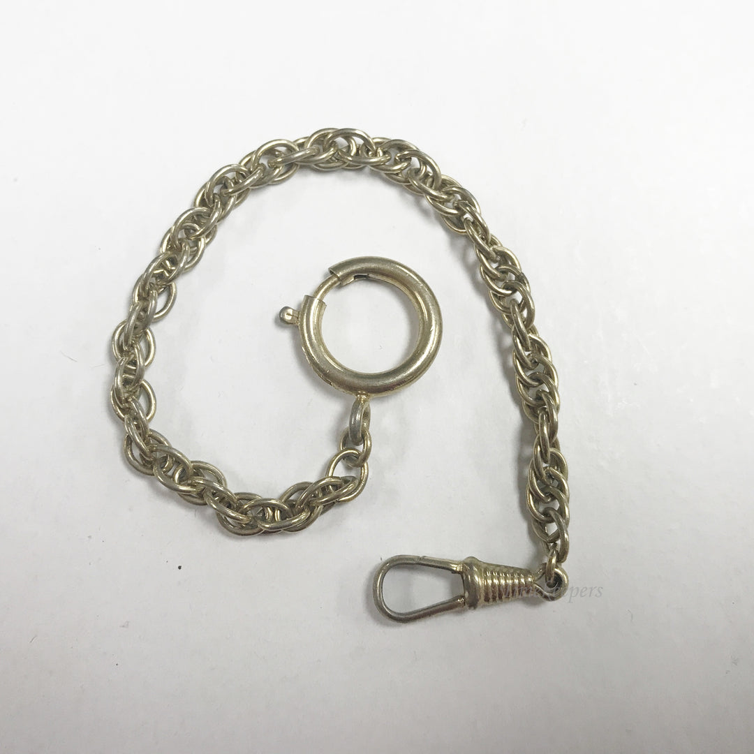 e696 Vintage Gold Filled Vest Pocket Watch Chain Gold Tone 7"