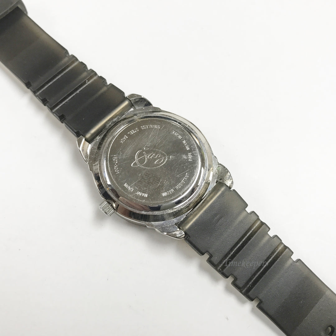 e786 Vintage Disney Mickey Mouse Jaz Quartz Japan Mov't Stainless Wrist Watch