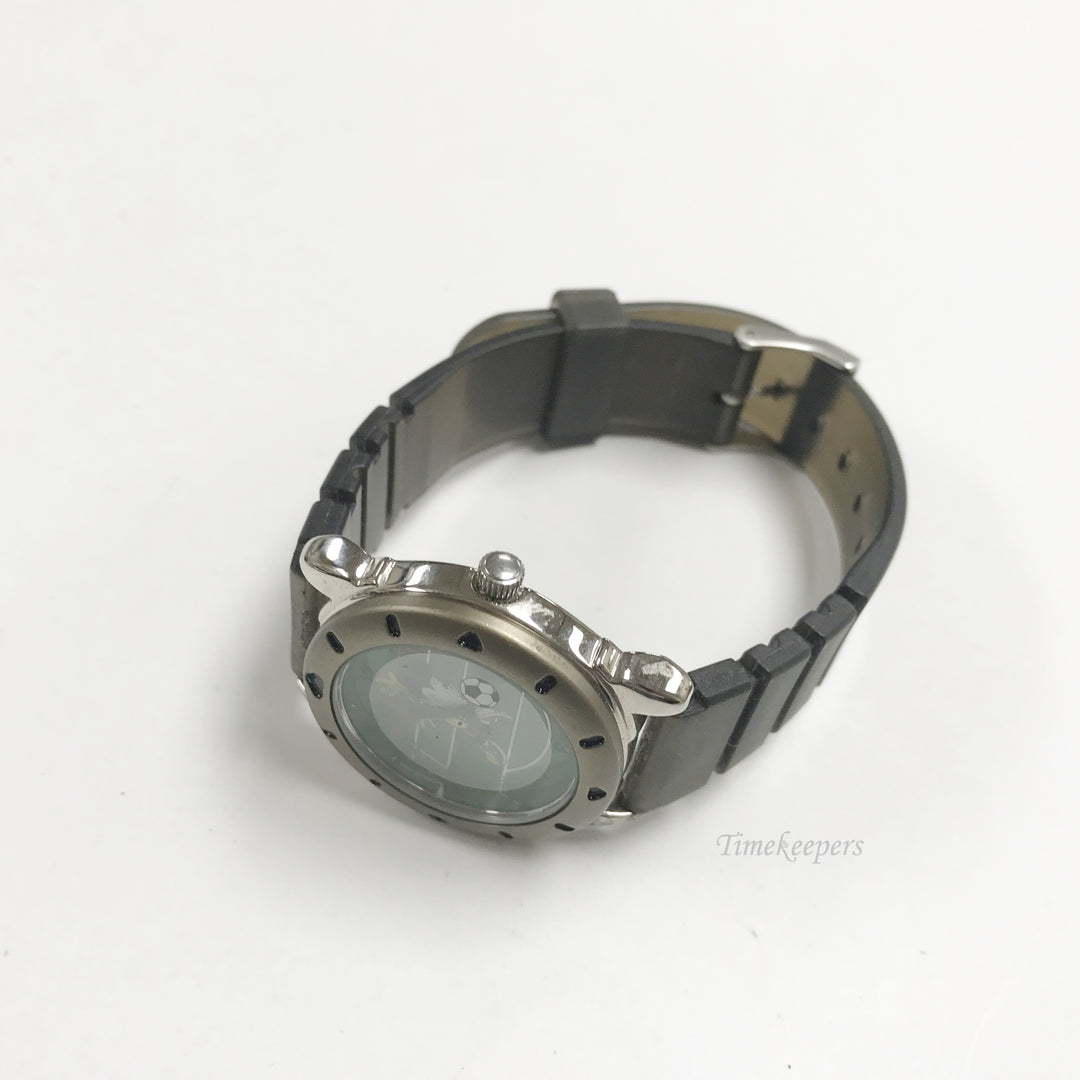 e786 Vintage Disney Mickey Mouse Jaz Quartz Japan Mov't Stainless Wrist Watch