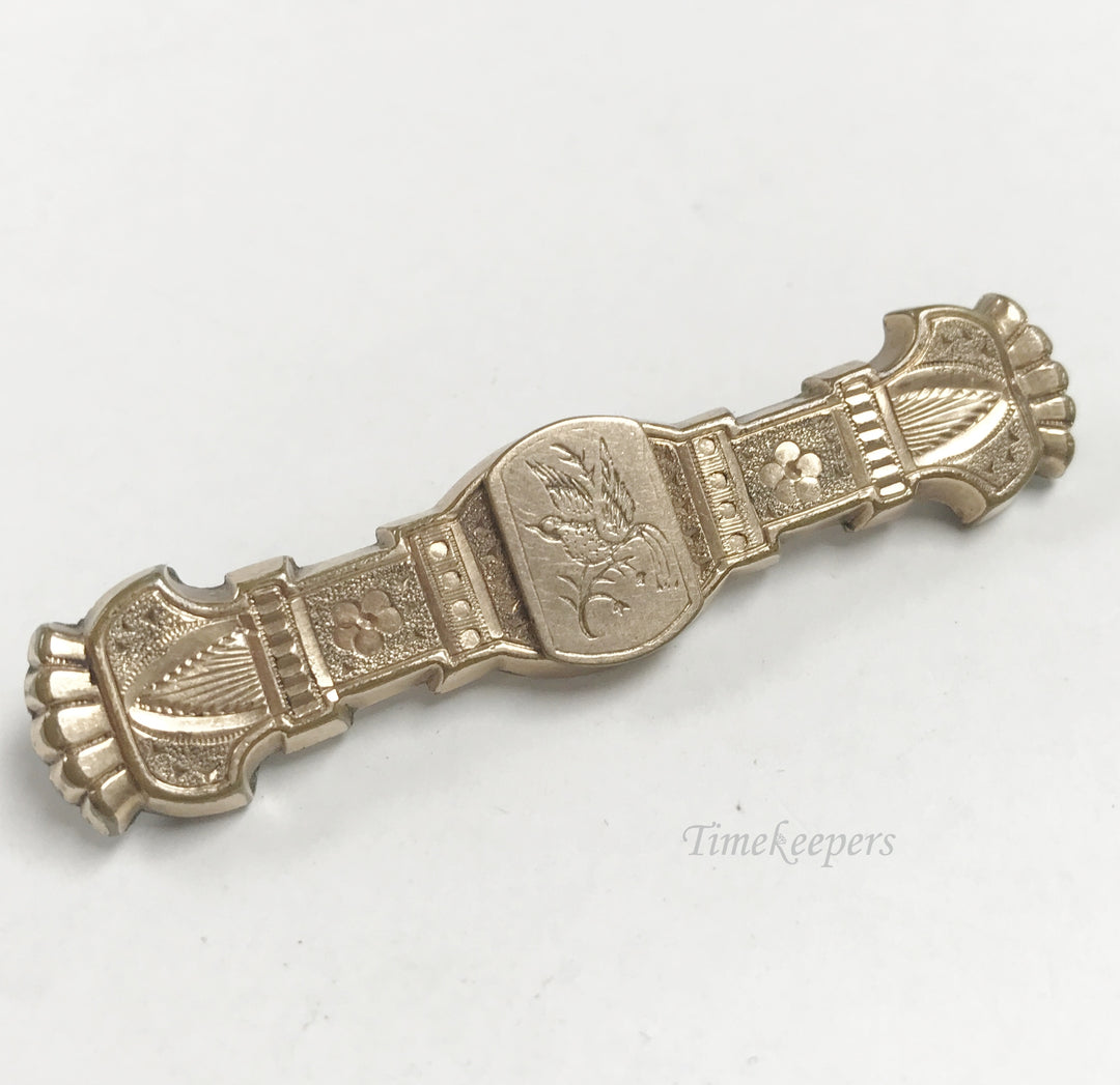 e807 Vintage Unique Gold Filled Pin Brooch