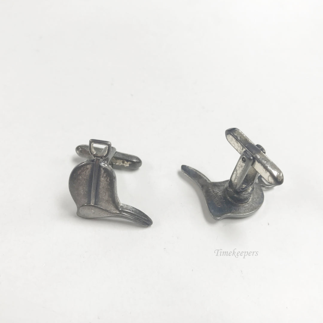 e826 Vintage Sterling Silver Front Cuff Links