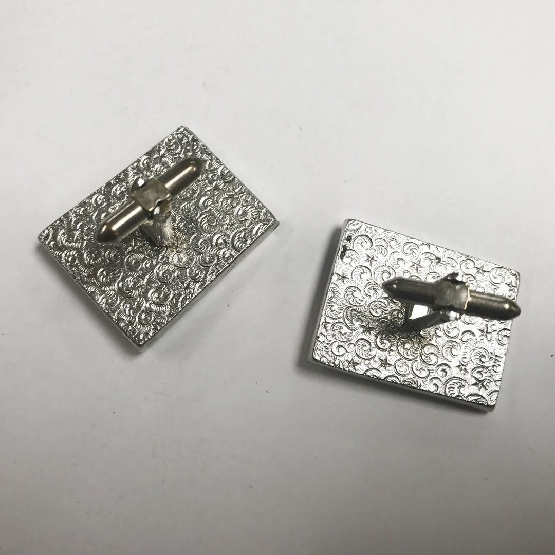e832 Vintage Running Horse Silver Tone Cuff Links
