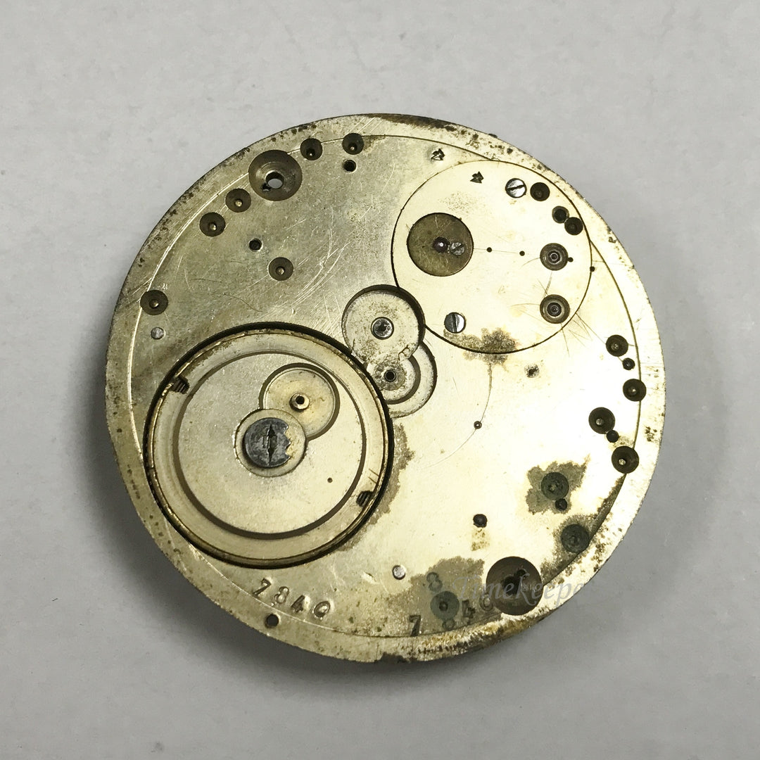 e882 Antique Misc Pocket Watch Complete Movement 7840 45mm for Parts or Repair