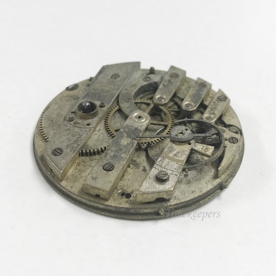 e882 Antique Misc Pocket Watch Complete Movement 7840 45mm for Parts or Repair