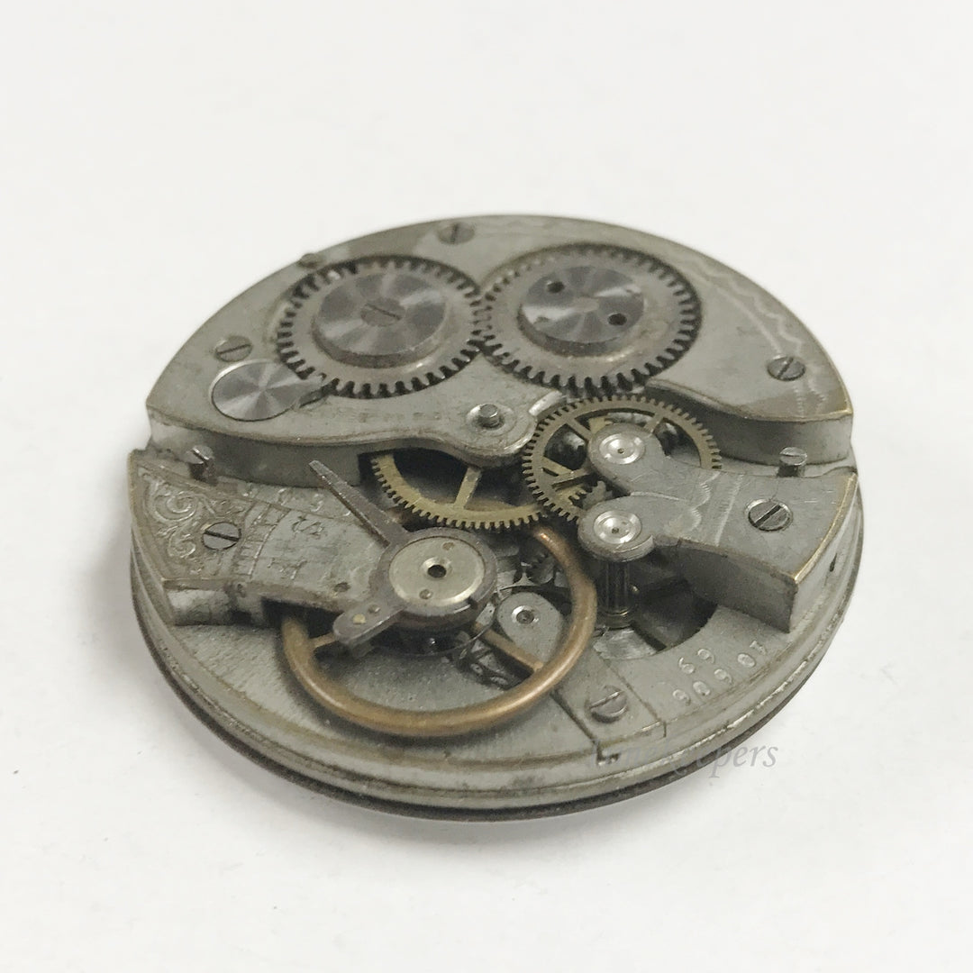 e888 Antique Misc. American European Pocket Watch Movement for Parts/Repair