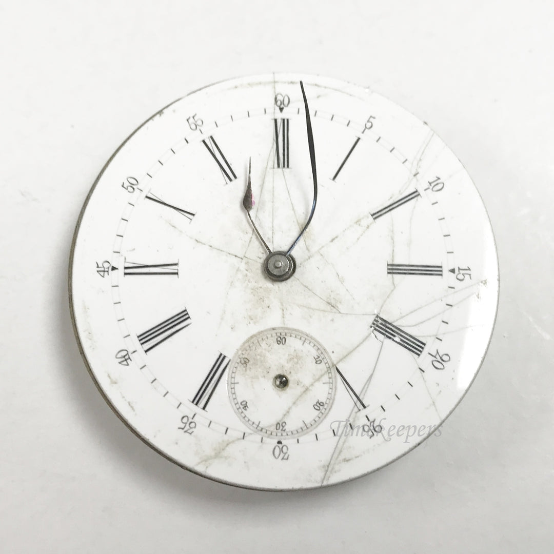 e888 Antique Misc. American European Pocket Watch Movement for Parts/Repair