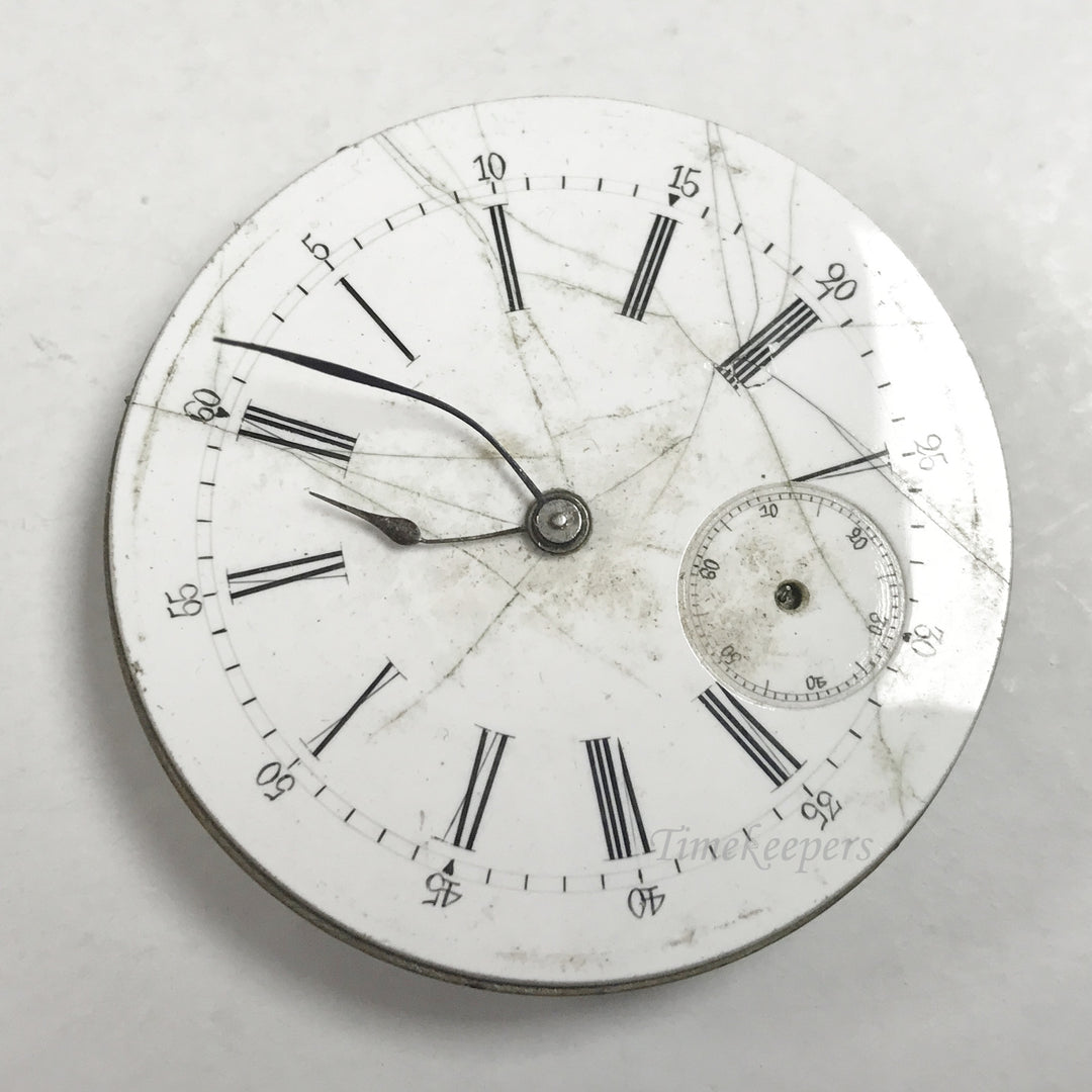 e888 Antique Misc. American European Pocket Watch Movement for Parts/Repair