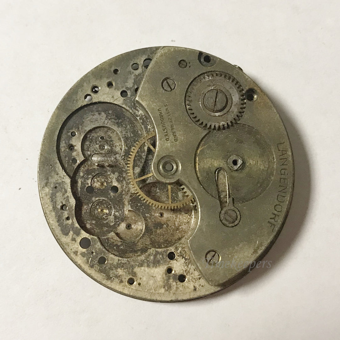 e954 Vintage Langendorf Swiss Mechanical Wrist Watch Movement for Parts Repair