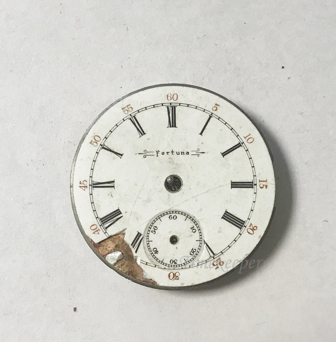 f014 Antique Fortuna Watch Movement for Parts or Repair