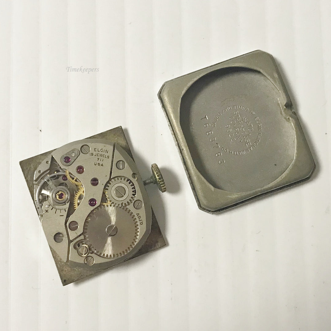 f087 Vintage Elgin USA 19J Mechanical Men's Wrist Watch