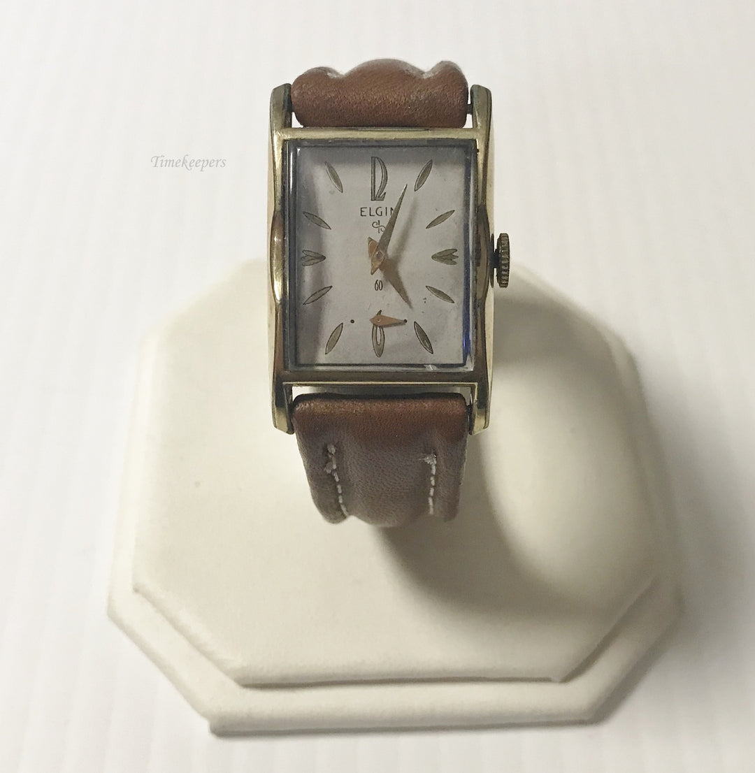 f087 Vintage Elgin USA 19J Mechanical Men's Wrist Watch