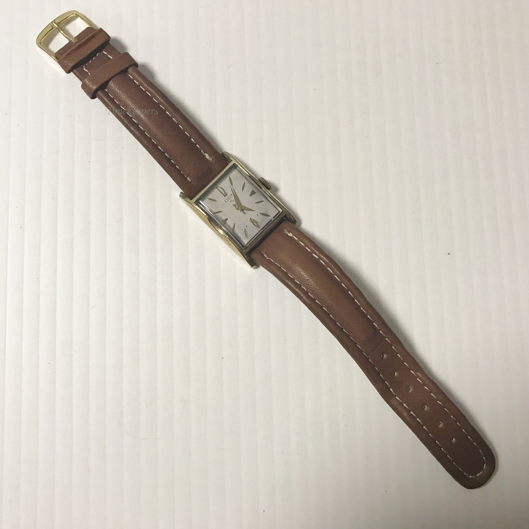 f087 Vintage Elgin USA 19J Mechanical Men's Wrist Watch