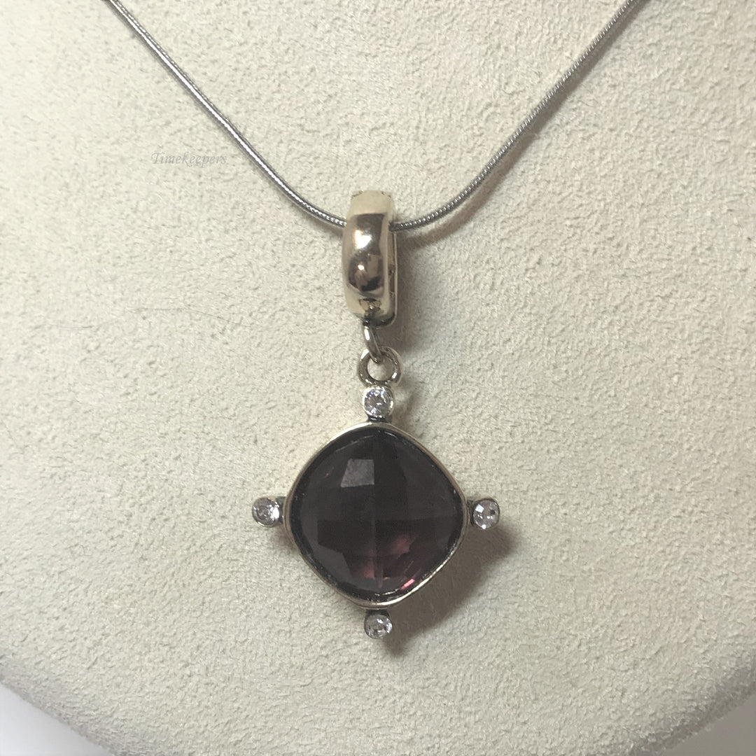 f119 Vintage Sterling Silver Chain Necklace 18" Round Earrings Set